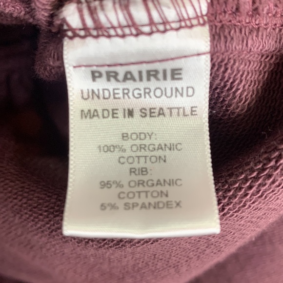 Prairie Underground Mauve Mid-Victorian Hoodie Terry Front-Zip Jacket Sz S - Picture 7 of 10